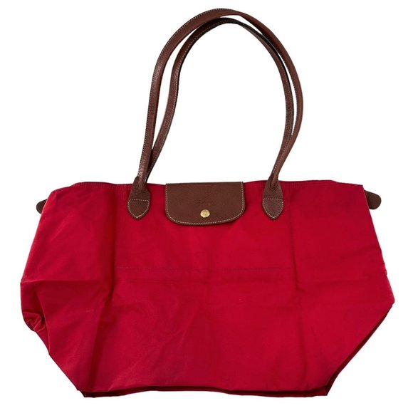 Longchamp Bags Longchamp Red Nylon Large Tote Le Pliage Modele